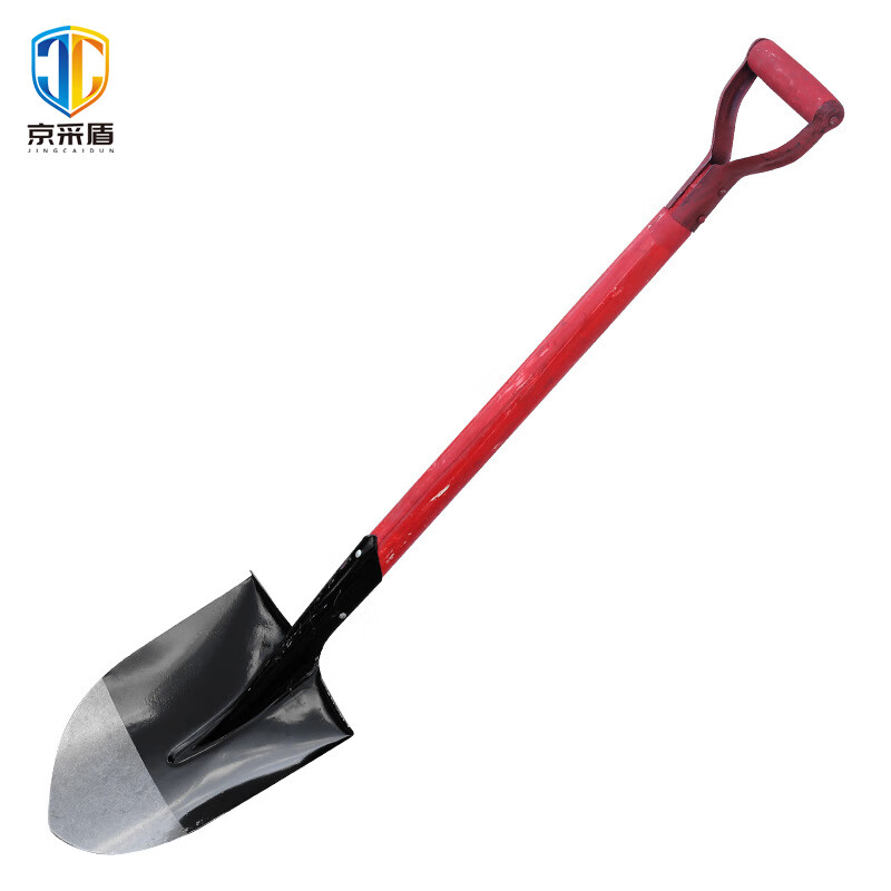 京采盾消防锹JCD-XFQHJ60 黑尖D型金属木柄 露营车载防汛抢险铁锹 1把